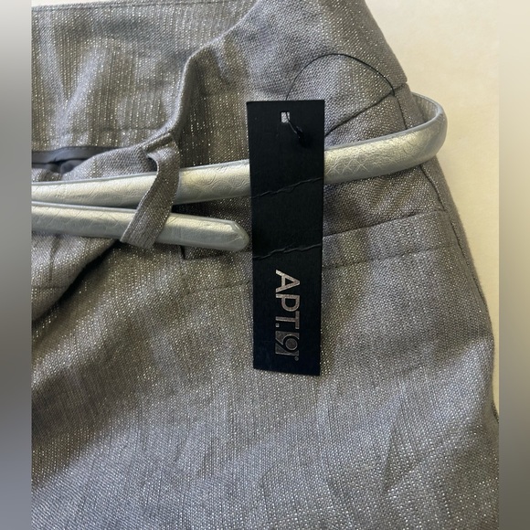 NWT APT.9 SILVER SHINY SHORTS WITH SILVER BELT IN SIZE 6 - Picture 6 of 6